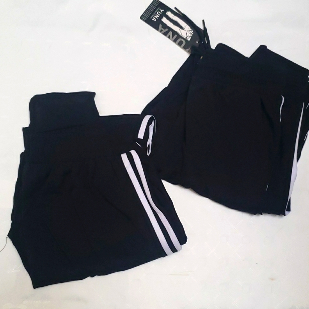 Lot of 2 Drawstring Elastic Waist Jogger Pants Size XL/XLL Black